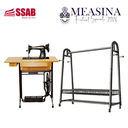 Manual Sewing Machine with Table/Heavy Duty Cloth Rack