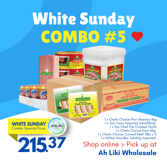 White Sunday Combo #5 "PICKUP FROM AH LIKI WHOLESALE"