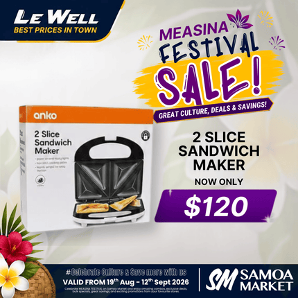 2 Slice Sandwich Maker (PICK UP FROM LE WELL COMPANY SAVALALO ONLY)