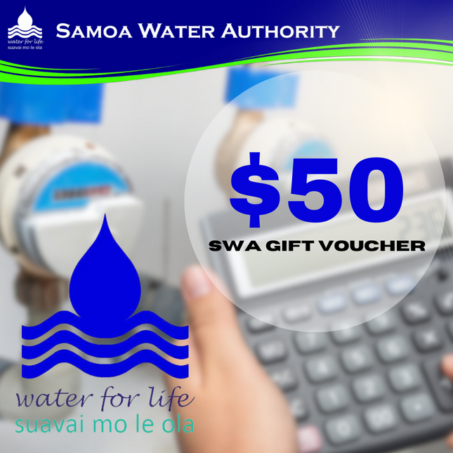 Samoa Water $50 Tala Gift Voucher - "Water For Life"