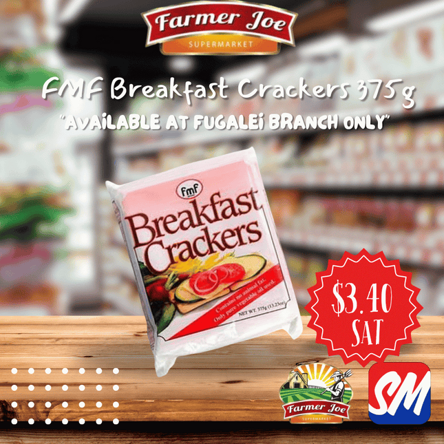 Breakfast Crackers 375g "PICK UP FROM FARMER JOE SUPERMARKET FUGALEI ONLY"