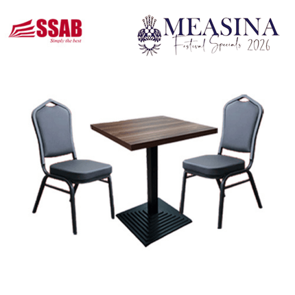 1xRestaurant Brown Table/2xRestaurant Chairs
