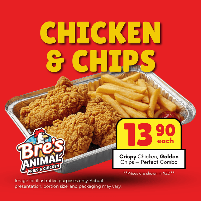 Chicken & Chips COMBO "PICKUP FROM BRE'S ANIMAL FRIES AT VAILIMA"
