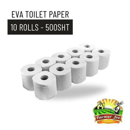 EVA Toilet Paper 10 Rolls 500sht - "PICKUP FROM FARMER JOE SUPERMARKET UPOLU ONLY"