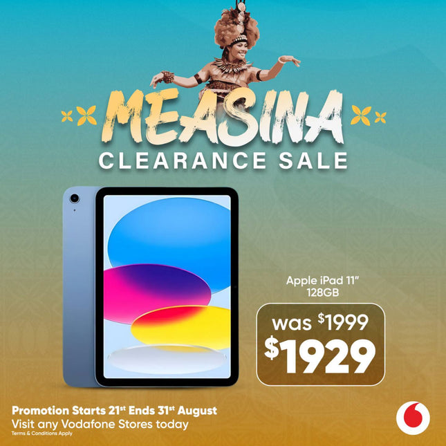 Apple 11" Ipad 128GB "PICK UP FROM VODAFONE SAMOA"