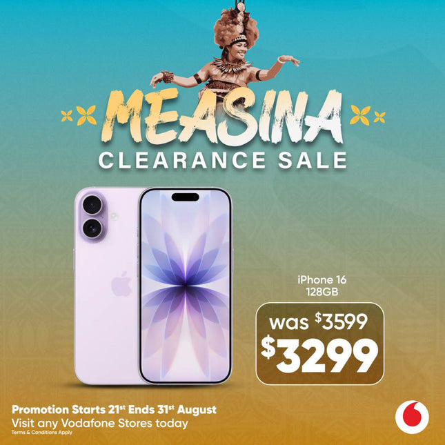 Iphone 16 128GB - "PICK UP FROM VODAFONE SAMOA"