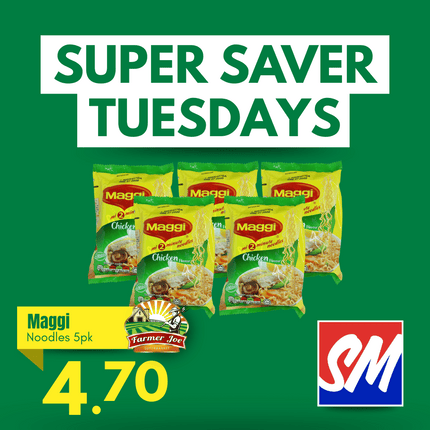 SUPER SAVER TUESDAYS! Maggi Noodles 5 Pack "PICKUP FROM FARMER JOE SUPERMARKET VAITELE ONLY"