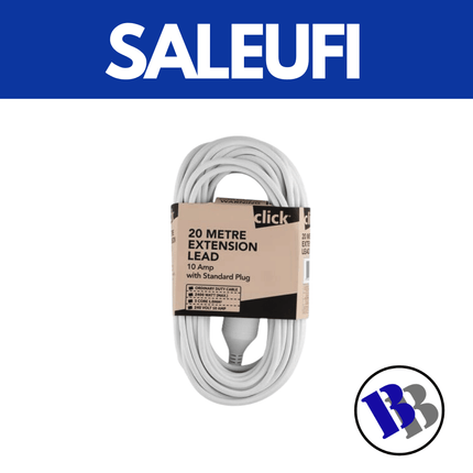 Extension Cord 20m White GIE - Substitute if sold out  - "PICKUP FROM BLUEBIRD LUMBER SALEUFI"