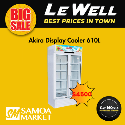 Akira Display Cooler 610L (PICK UP FROM LE WELL COMPANY SAVALALO ONLY)