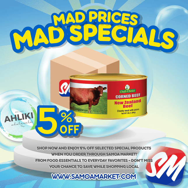 Chefs Choice Corned Beef 2 x 3lbs [1.36KG] "PICKUP FROM AH LIKI WHOLESALE"