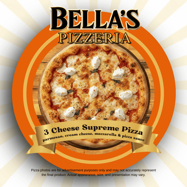 3 Cheese Supreme Pizza "PICKUP FROM BELLAS KITCHEN, TAUESE, APIA"