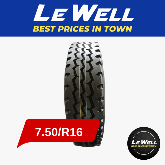 Car Tyre 7.50/R16 (PICK UP FROM LE WELL COMPANY SAVALALO ONLY)