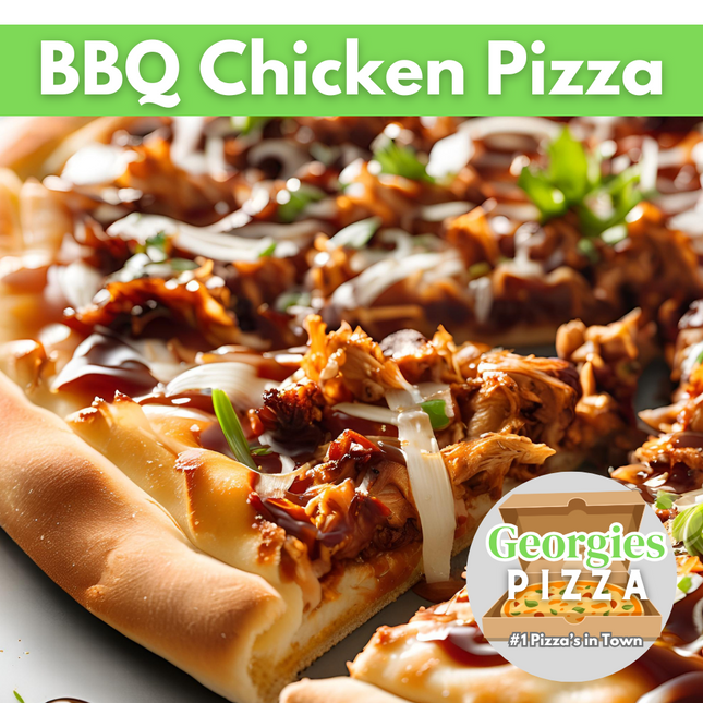 BBQ Chicken Pizza “PICKUP FROM GEORGIES PIZZA TAUFUSI”