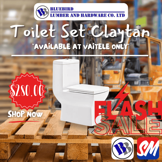 Toilet Set P-Trap Claytan - Substitute if sold out "PICKUP FROM BLUEBIRD LUMBER & HARDWARE VAITELE ONLY"