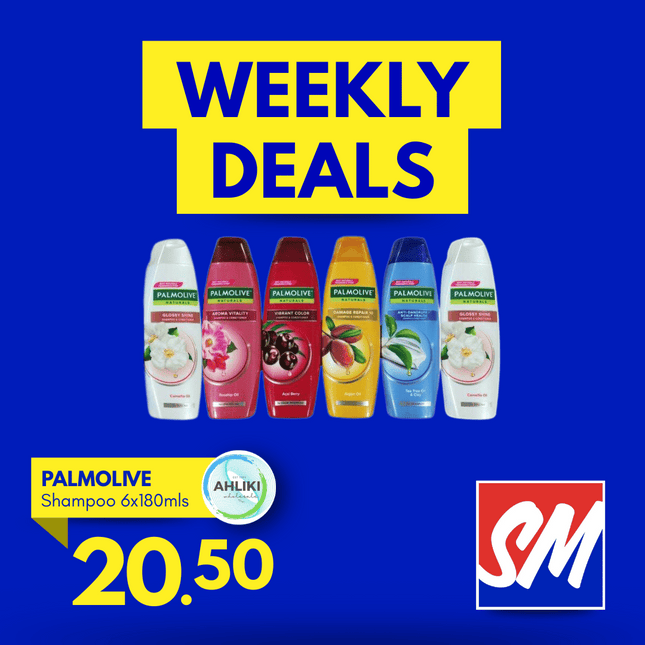 WEDNESDAY WEEKLY DEALS! Palmolive Shampoo 6PACK x 180ml Assorted "PICKUP FROM AH LIKI WHOLESALE"