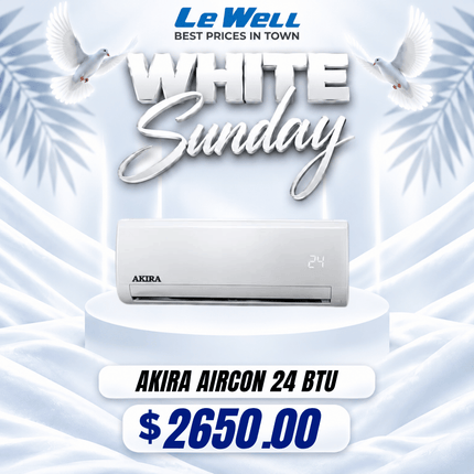 WHITE SUNDAY SPECIAL Akira Air Con Unit 24000BTU (PICK UP FROM LE WELL COMPANY SAVALALO ONLY)