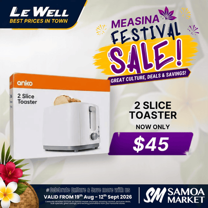 2 Slice Toaster (PICK UP FROM LE WELL COMPANY SAVALALO ONLY)
