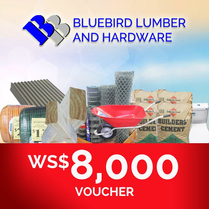 Bluebird Lumber Gift Voucher WS$8,000 "PICKUP FROM BLUEBIRD LUMBER & HARDWARE SAVAII ONLY"