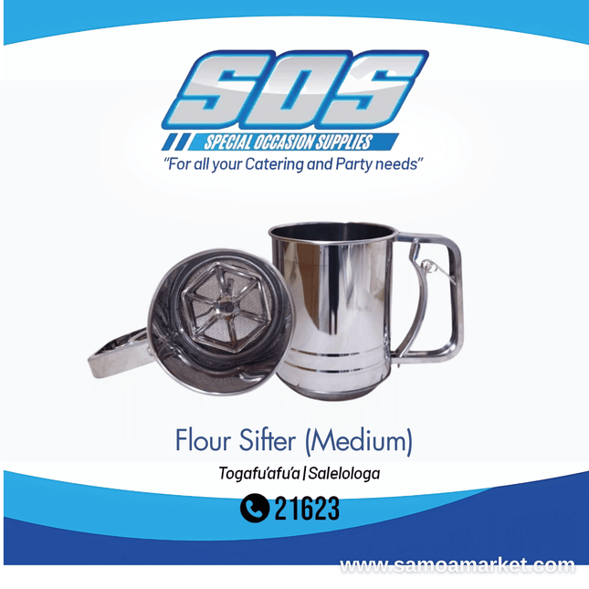 Flour Sifter (Medium) "Pick Up From S.O.S LTD, Togafuafua"