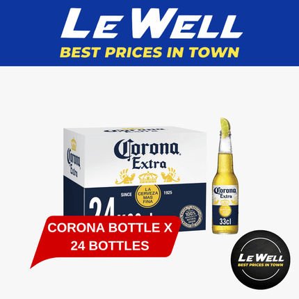 Corona Beer 24 X Bottles 355ML (PICK UP FROM LE WELL COMPANY SAVALALO ONLY)