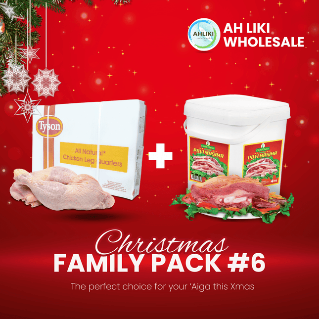Christmas Family Pack #6 - Chicken Leg Qrtr 15kg + Povi Masima 4Kg - [Brand may vary] "PICKUP FROM AH LIKI WHOLESALE"