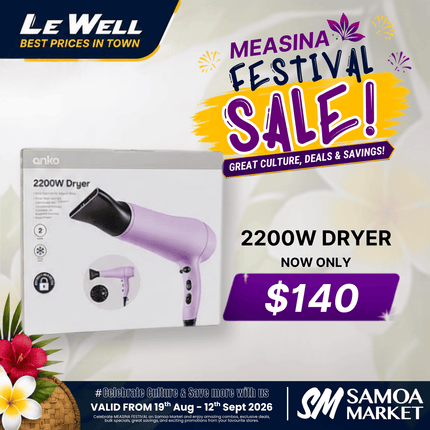2200W Dryer (PICK UP FROM LE WELL COMPANY SAVALALO ONLY)