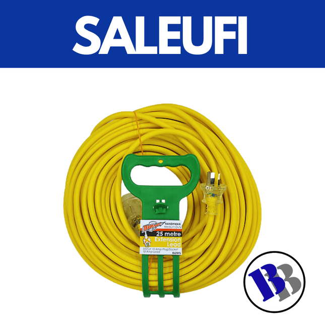 Extension Cord H/Duty 25m Yellow Electro Power - Substitute if sold out  - "PICKUP FROM BLUEBIRD LUMBER SALEUFI"