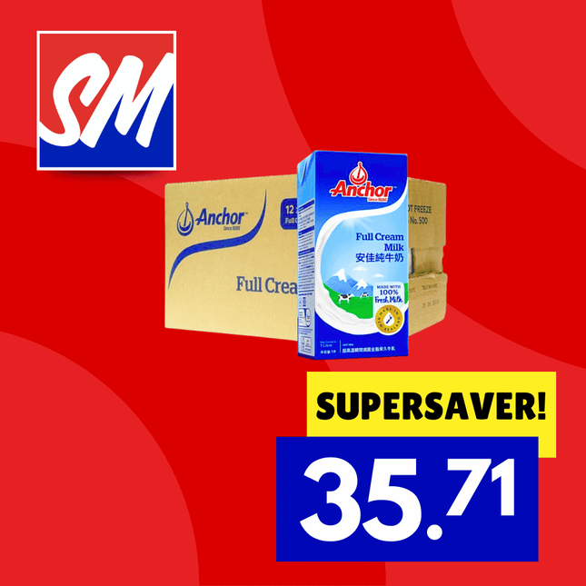 SUPERSAVER! Anchor UHT Regular Milk 12PACK x 1LITRE "PICKUP FROM AH LIKI WHOLESALE"