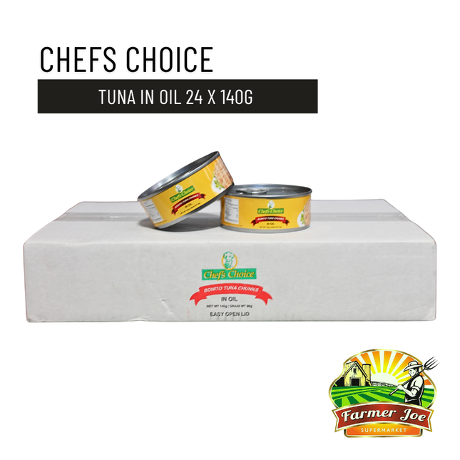 Chefs Choice Tuna in Oil - 24pkt "PICKUP FROM FARMER JOE SUPERMARKET VAITELE ONLY"