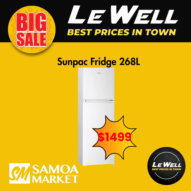 Sunpac Fridge 208L (PICK UP FROM LE WELL COMPANY SAVALALO ONLY)