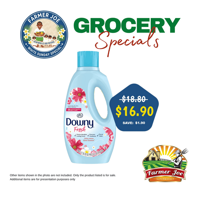 GROCERY SPECIAL! Downy Fabric Softener Assorted 50oz "PICKUP FROM FARMER JOE SUPERMARKET VAITELE ONLY"