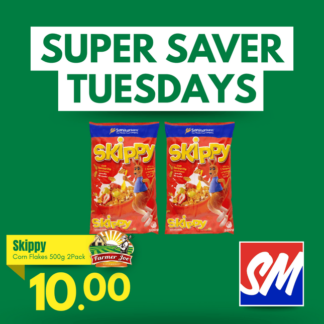 SUPER SAVER TUESDAYS! Sanitarium Corn Flakes 500g 2 Pack "PICKUP FROM FARMER JOE SUPERMARKET VAITELE ONLY"