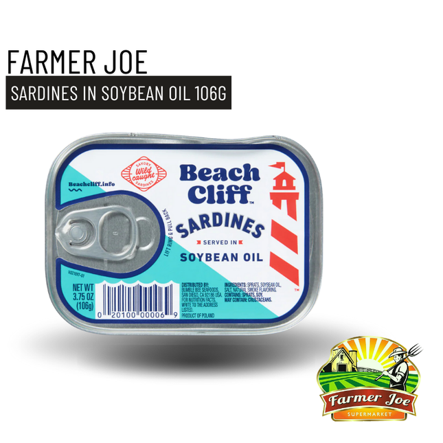 Sardins In Soybean Oil "PICKUP FROM FARMER JOE SUPERMARKET UPOLU ONLY"