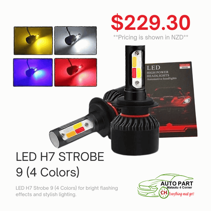 LED H7 STROBE 9 (4 Colors) "PICKUP FROM AUTO PARTS, MATAUTU"