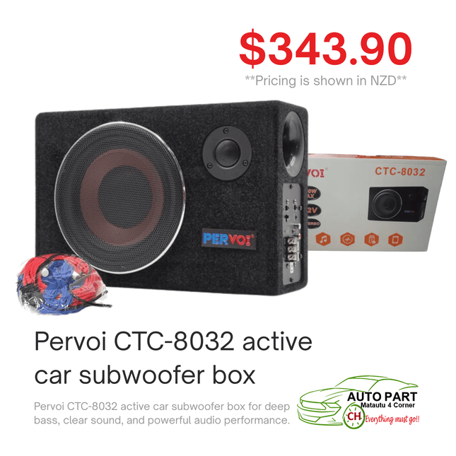Pervoi CTC-8032 Active Car Subwoofer Box "PICKUP FROM AUTO PARTS, MATAUTU"