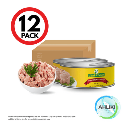 Chefs Choice Tuna In Oil 12PACK x 185g "PICKUP FROM AH LIKI WHOLESALE"