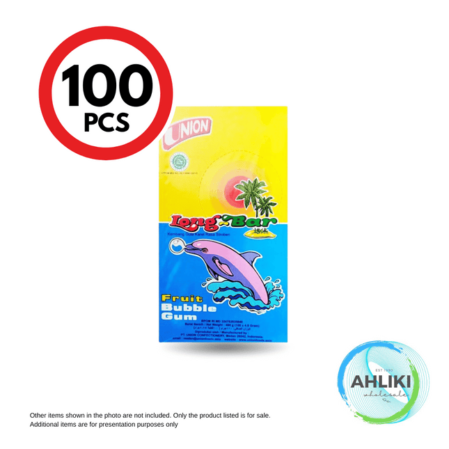 Long Bar Bubble Gum 100PC "PICKUP FROM AH LIKI WHOLESALE"