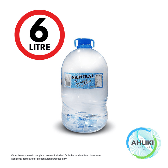 Natural Samoa Water 6 Litre Bottle [NOT AVAIL AT HQ & SALELOLOGA] "PICKUP FROM AH LIKI WHOLESALE"