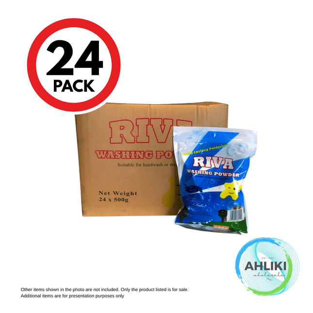 Riva Detergent Washing Powder 500g 24PACK [NOT AVAIL AT SALELOLOGA] "PICKUP FROM AH LIKI WHOLESALE"