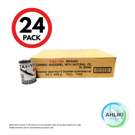 TAI-YO Premium Mackerel Elegi Natural Oil 425g x 24PACK [NOT AVAIL AT HQ] "PICKUP FROM AH LIKI WHOLESALE"
