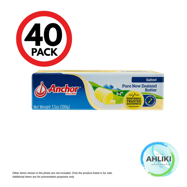 Anchor Butter 40PACK x 100g [NOT AVAIL AT HQ & VAITELE] "PICKUP FROM AH LIKI WHOLESALE"
