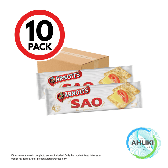 Arnotts Sao Biscuits Pepa Masi 250g x 10PACK "PICKUP FROM AH LIKI WHOLESALE"