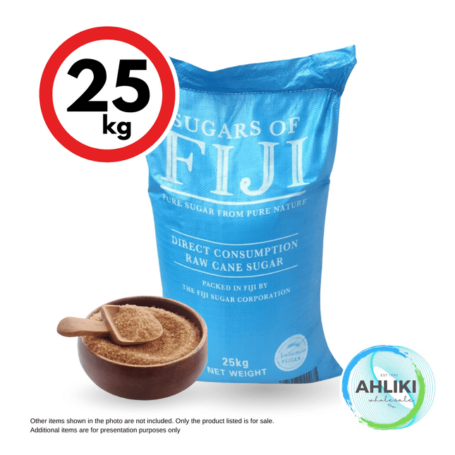 Fiji/Thai Raw Brown Sugar 25kg "PICKUP FROM AH LIKI WHOLESALE"