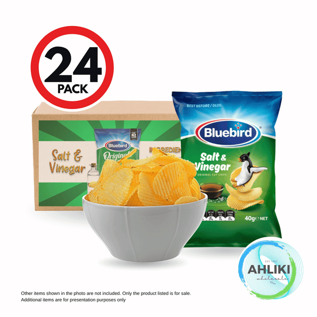 Bluebird Potato Chips Salt & Vinegar 24PACK x 40g [SOLD OUT] "PICKUP FROM AH LIKI WHOLESALE"