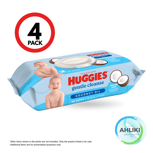 Huggies Baby Wipes Coconut Frag 4*80 (92790) "PICKUP FROM AH LIKI WHOLESALE"