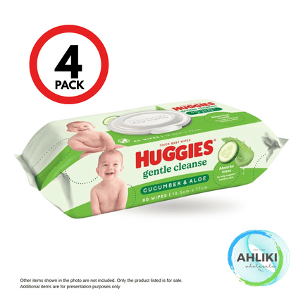 Huggies Baby Wipes Cucum & Aloe 4*80 (92777A) [NOT AVAIL AT TAUFUSI BRANCH] "PICKUP FROM AH LIKI WHOLESALE"