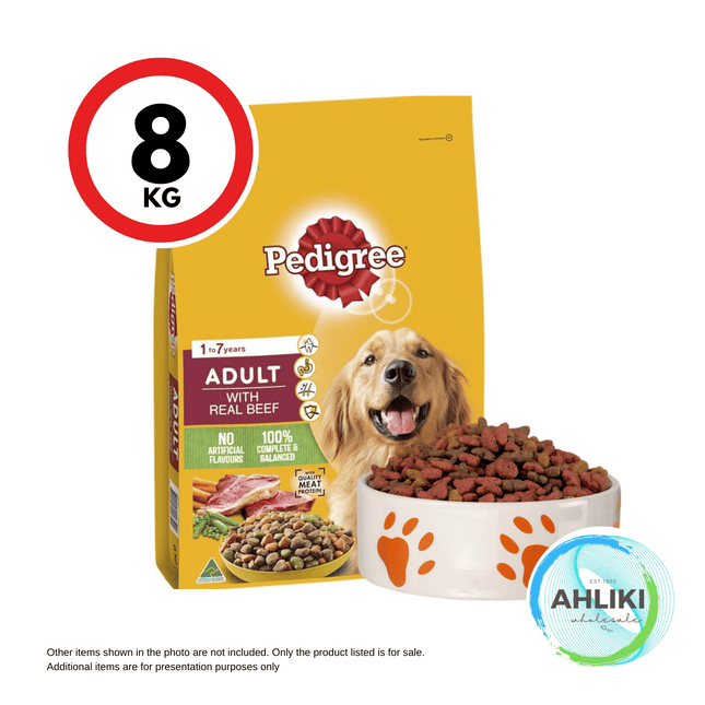 PEDIGREE Adult with Real Beef 8kg "PICKUP FROM AH LIKI WHOLESALE"