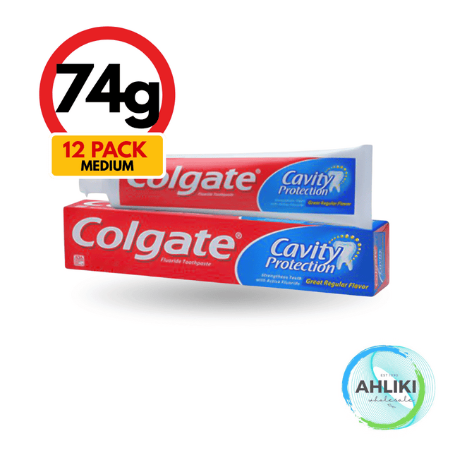 Colgate Regular Toothpaste 12PACK x 74g (50mls) "PICKUP FROM AH LIKI WHOLESALE"