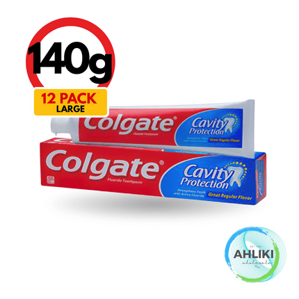 Colgate Regular Toothpaste 12PACK x 140g (95mls) [NOT AVAIL AT HQ & TAUFUSI] "PICKUP FROM AH LIKI WHOLESALE"
