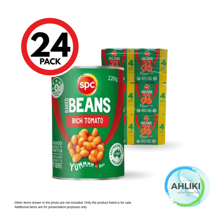 SPC Baked Beans Assorted 24PACK x 220g [NOT AVAIL AT TAUFUSI] "PICKUP FROM AH LIKI WHOLESALE"